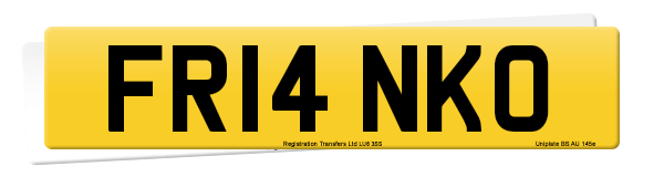 Registration number FR14 NKO